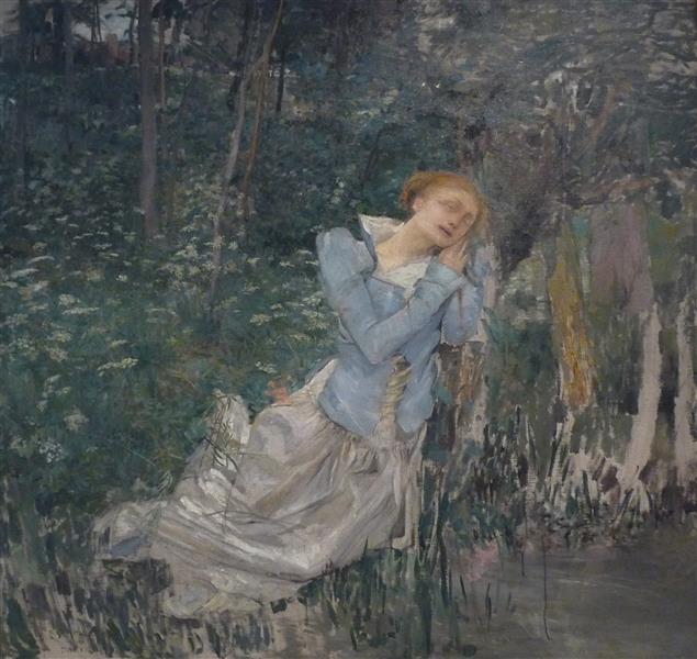 Ophelia by Jules Bastien-Lepage Naturalism Art dated 1881