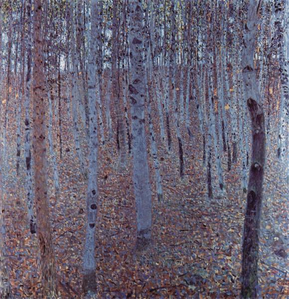 Buchenhain by Gustav Klimt Art Nouveau (Modern) Art dated 1902