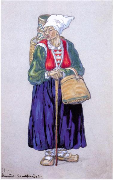 Solveig&#39;s mother by Nicholas Roerich Art Nouveau (Modern) Art dated 1912