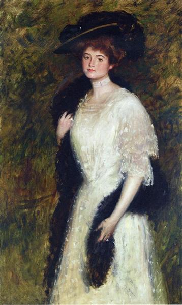 Ms. Helen Dixon by William Merritt Chase Impressionism Art dated 1905