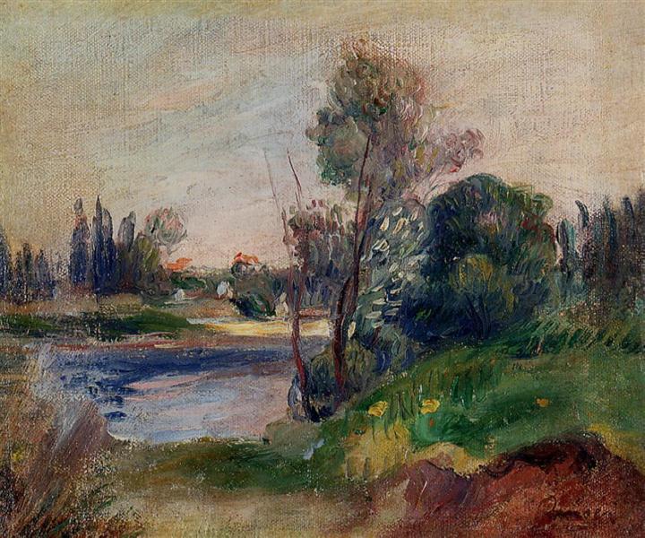 Banks of the River by Pierre-Auguste Renoir Impressionism Art dated 1906