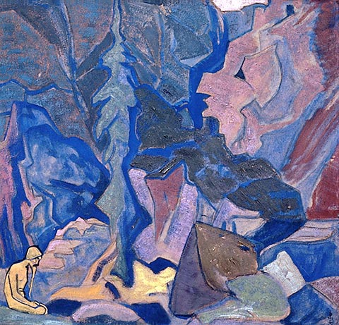 Stylites by Nicholas Roerich Art Nouveau (Modern) Art dated 1917