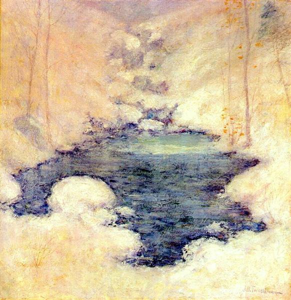 Winter Silence by John Henry Twachtman Impressionism Art dated 1900