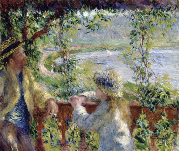 By the Water (Near the Lake) by Pierre-Auguste Renoir Impressionism Art dated 1880