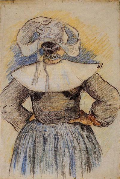 Breton Woman by Paul Gauguin Post-Impressionism Art dated 1886