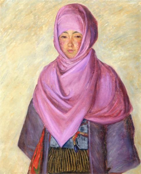 The Purple Shawl by Lilla Cabot Perry Impressionism Art