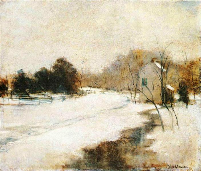 Winter in Cincinnati by John Henry Twachtman Impressionism Art dated 1882