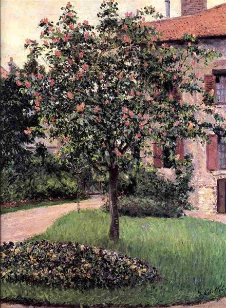 Petit Gennevilliers, Facade, Southeast of the Artist&#39;s Studio, Overlooking the Garden, Spring by Gustave Caillebotte Impressionism Art