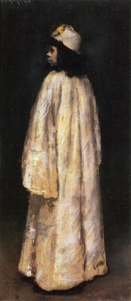 Study of an Arab Girl by William Merritt Chase Impressionism Art dated 1888