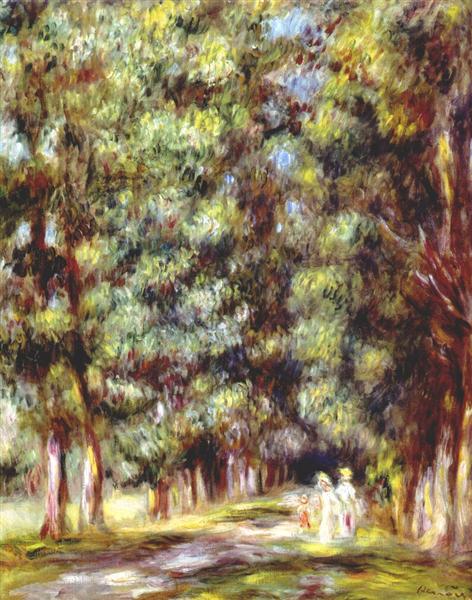 Path through the undergrowth by Pierre-Auguste Renoir Impressionism Art dated 1910