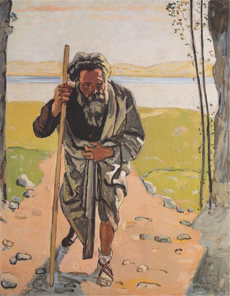 Ahasver by Ferdinand Hodler Art Nouveau (Modern) Art dated 1910