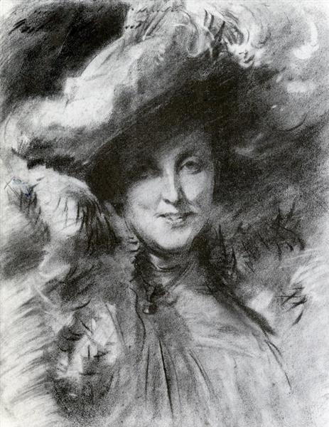 Mrs. Charles Hunter by John Singer Sargent Realism Art dated 1902