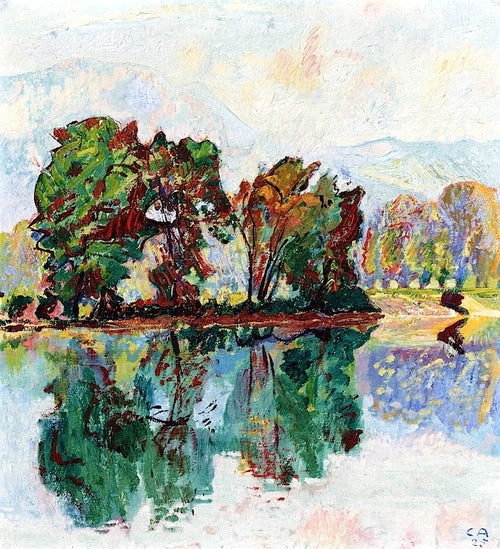 Landscape near the River Aare by Cuno Amiet Expressionism Art dated 1925