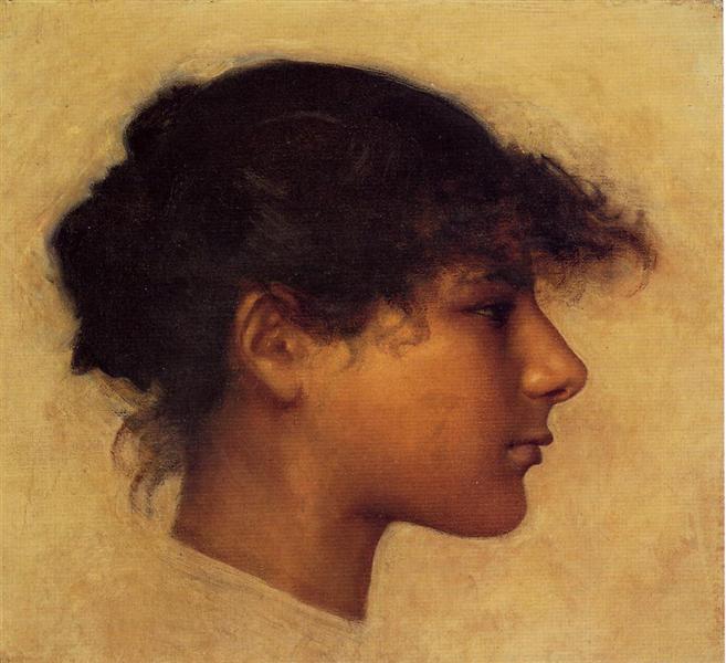 Head of Anacapri Girl by John Singer Sargent Realism Art dated 1878