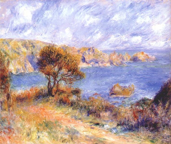 View at guernsey by Pierre-Auguste Renoir Impressionism Art dated 1883