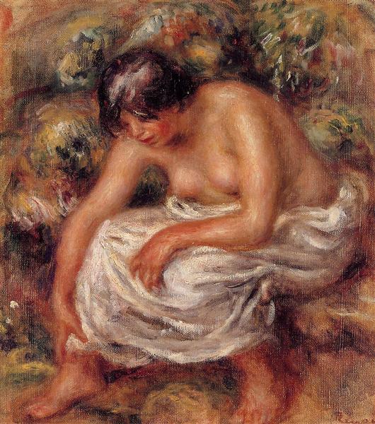 Bathing by Pierre-Auguste Renoir Impressionism Art dated 1915