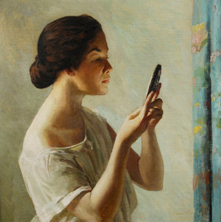 The Reflection by Edward E. Simmons Realism Art