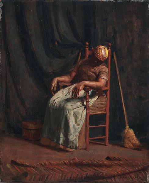 Aunt Hannah by Thomas Pollock Anshutz Realism Art dated 1886