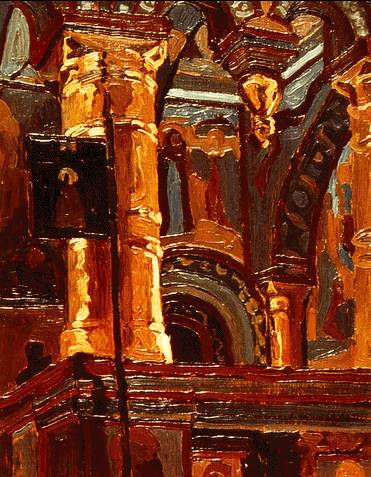 Rostov Veliky. Interior of church of Savior. by Nicholas Roerich Art Nouveau (Modern) Art dated 1903