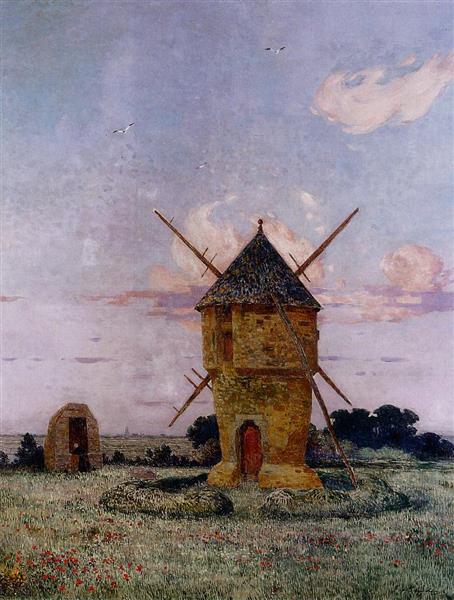 Windmill near Guerande by Ferdinand du Puigaudeau Neo-Impressionism Art