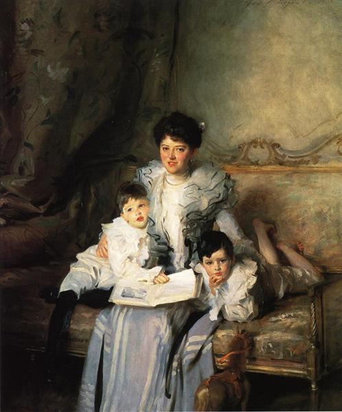 Mrs Knowles and her Children by John Singer Sargent Realism Art dated 1902