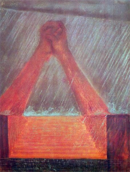 Deluge (VI) by Mikalojus Konstantinas Ciurlionis Symbolism Art dated 1904