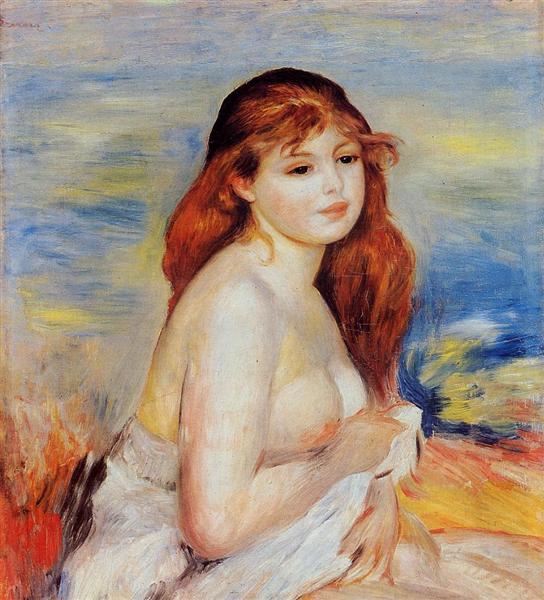 Bather by Pierre-Auguste Renoir Impressionism Art dated 1887