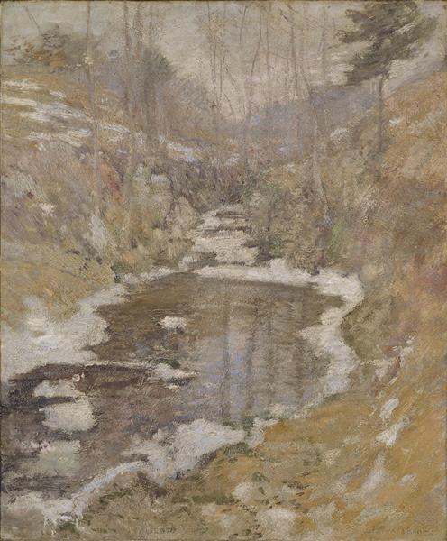 Hemlock Pool by John Henry Twachtman Tonalism Art dated 1900