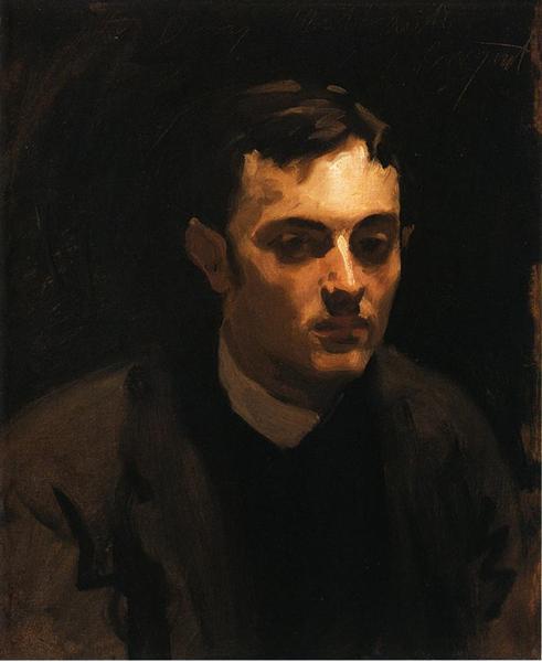 Portrait of Albert de Belleroche by John Singer Sargent Realism Art dated 1882