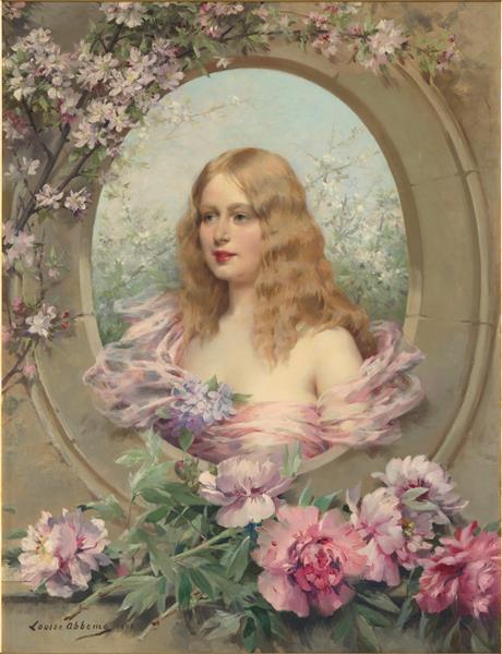 Panneau D&#233;coratif：all&#233;gorie Du Printemps by Louise Abb&#233;ma dated 1902