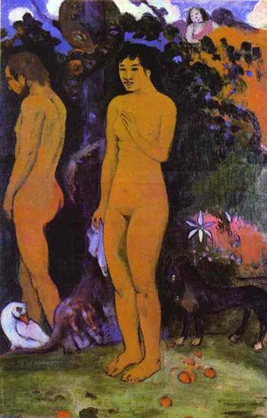 Adam and Eve by Paul Gauguin Post-Impressionism Art dated 1902