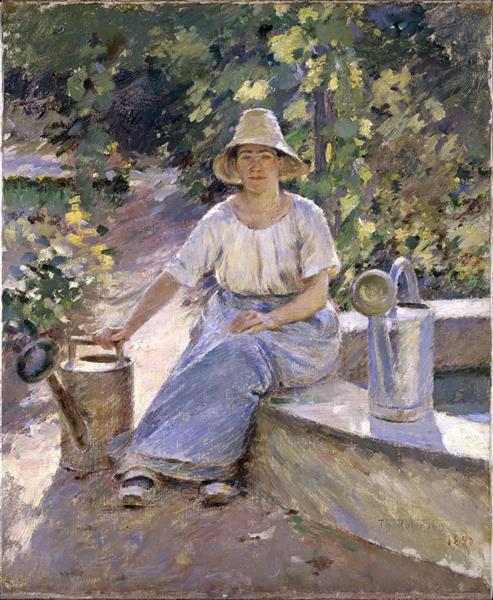 The Watering Pots by Theodore Robinson Impressionism Art dated 1890