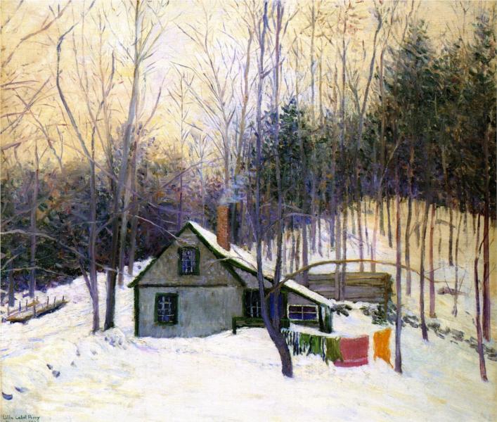 A Snowy Monday by Lilla Cabot Perry Impressionism Art dated 1926