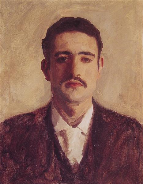 Portrait of a Man (Probably Nicola D&#39;Inverno) by John Singer Sargent Realism Art dated 1888