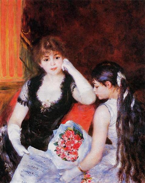 At the Concert (Box at the Opera) by Pierre-Auguste Renoir Impressionism Art dated 1880