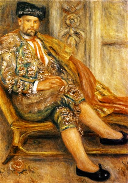 Ambroise Vollard Portrait by Pierre-Auguste Renoir Impressionism Art dated 1917