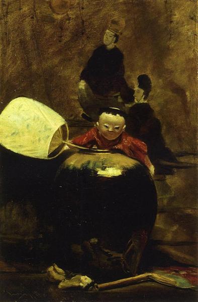 The Japanese Doll by William Merritt Chase Japonism Art dated 1890