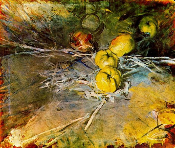 Apples &#39;Calville Blanc d&#39;hiver&#39; by Giovanni Boldini Realism Art dated 1907