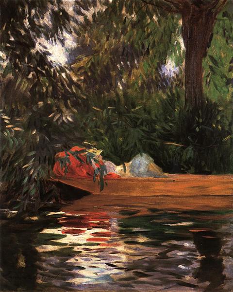 Under the Willows by John Singer Sargent Impressionism Art dated 1887