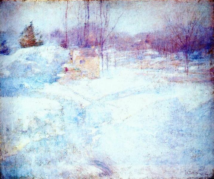 Winter by John Henry Twachtman Impressionism Art dated 1890