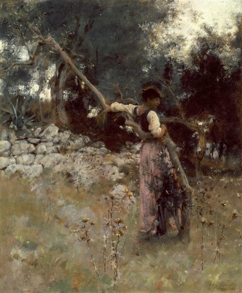 A Capriote by John Singer Sargent Impressionism Art dated 1878