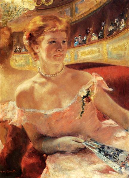 Woman with a Pearl Necklace by Mary Cassatt Post-Impressionism Art dated 1879