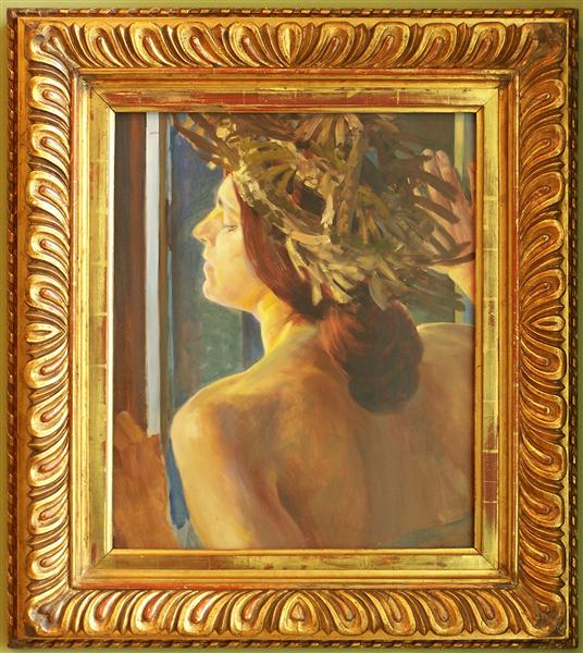 Study of&#160;a woman&#160;by the window by Jacek Malczewski Art Nouveau (Modern) Art