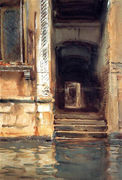 Venetian Doorway by John Singer Sargent Impressionism Art dated 1902