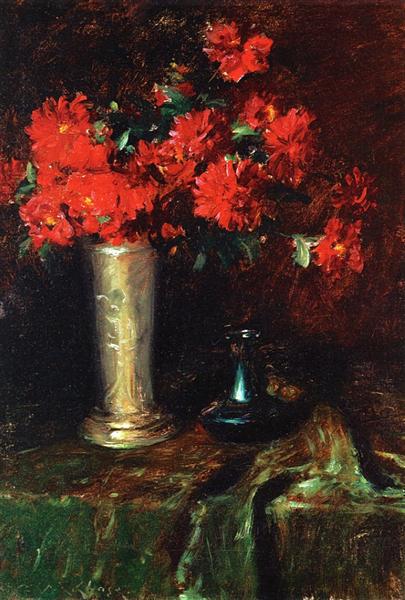 Still Life - Flowers by William Merritt Chase Impressionism Art