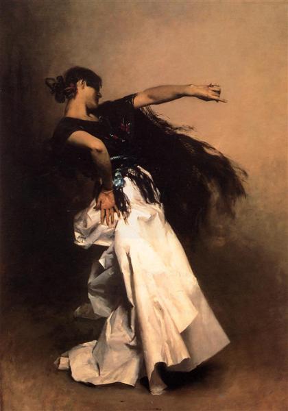 The Spanish Dancer, study for &#39;El Jaleo&#39; by John Singer Sargent Realism Art dated 1882