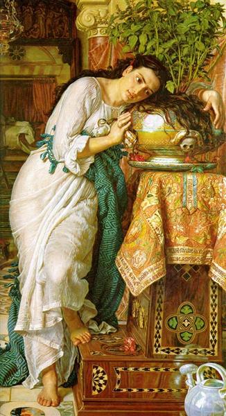 Isabella and the Pot of Basil by William Holman Hunt Romanticism Art dated 1867