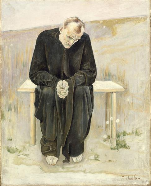 The Disillusioned One by Ferdinand Hodler Art Nouveau (Modern) Art dated 1892