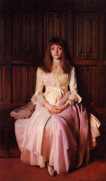 Miss Elsie Palmer by John Singer Sargent Realism Art dated 1890