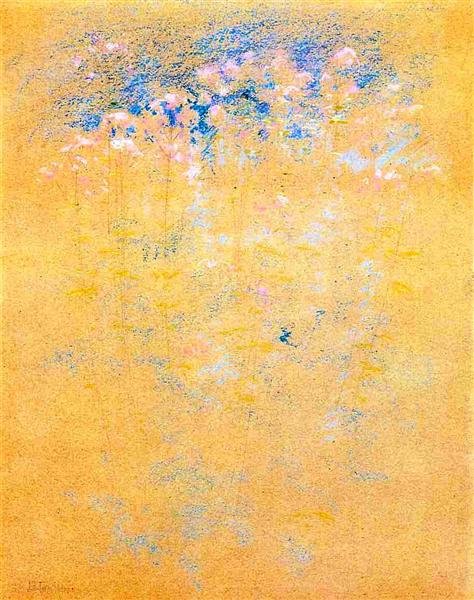 Weeds and Flowers by John Henry Twachtman Tonalism Art dated 1891